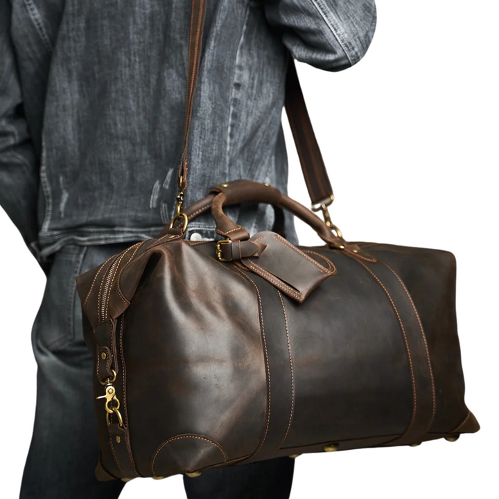 EliteCraft Genuine Leather Travel Bag