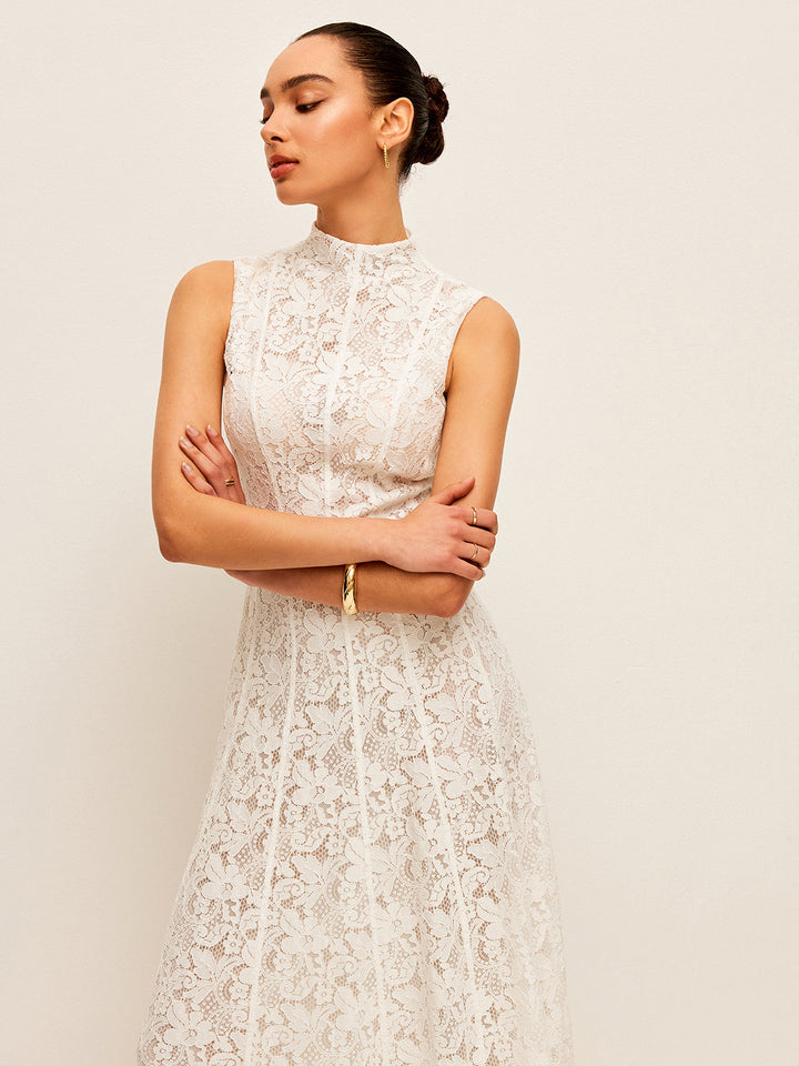 Vestido de Encaje Semitransparente