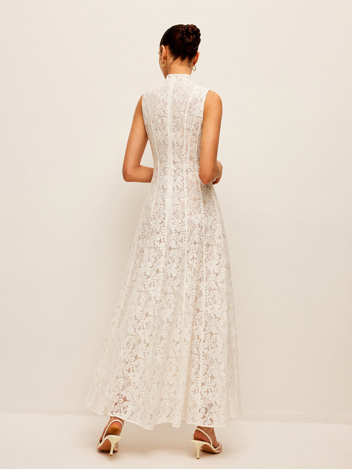 Vestido de Encaje Semitransparente