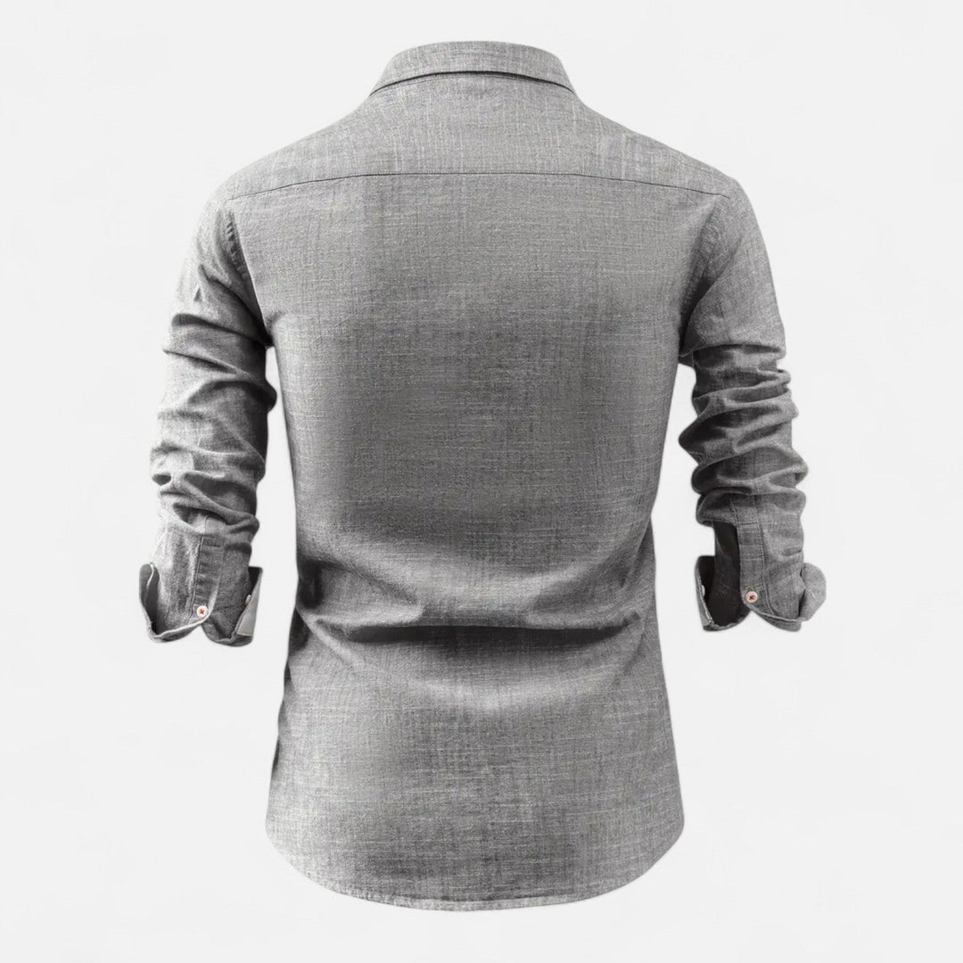 Long Sleeve Utility Shirt – Soft Blend And Structured Shape