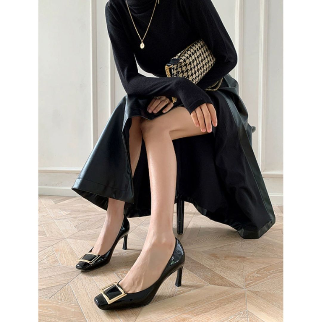 Teona™ | Elegantes sandalias con punta cuadrada y tacón mediano